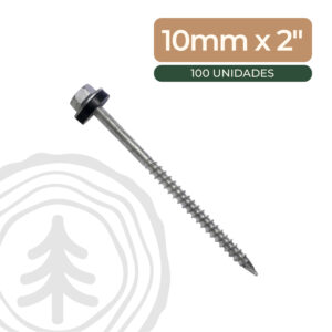 Tornillo Autoperforante Punta Labio con Golilla 10mm x 2 (100 Unidades)