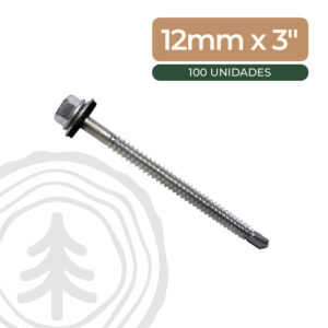 Tornillo Autoperforante Punta Labio con Golilla 12mm x 3 (100 Unidades)