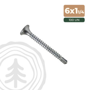 Tornillo Volcanita Zinc 6x1 1/4 (Bolsa 100 unidades)