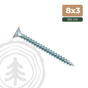 Tornillo Volcanita Zinc 8x3 (Bolsa 100 unidades)